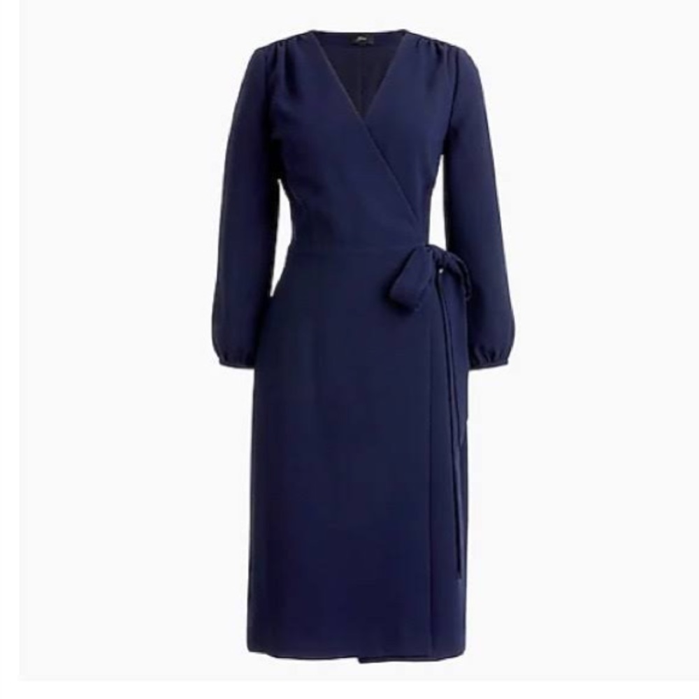 J Crew 3/4 Sleeve V-Neck Wrap Dress